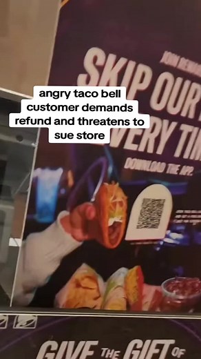 angry taco bell customer demands a refund and threatens to sue store over their food being thrown into bag #tacobell #angrycustomers #customerfreakouts #refund #fastfoodfreakouts