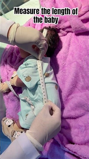 Measure the length of the baby #shorts