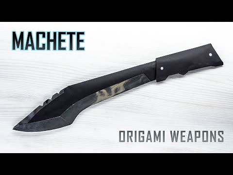Paper machete - How to make a machete out of paper. Easy origami