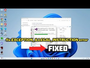(FIXED) EXCEPTION_ILLEGAL_INSTRUCTION error in Windows 10/11