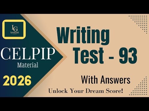 CELPIP Writing Practice Test - 93 | 2026 | with Answers