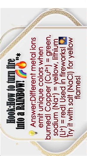 How to Turn Fire into a RAINBOW! 🌈🔥 (Metal Flame Test Trick!) | Flame test, rainbow fire