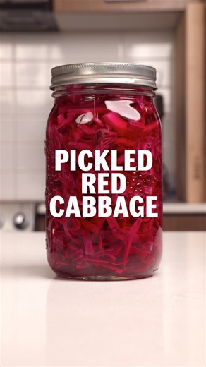 Michael Tchao | PICKLED RED CABBAGE [👇🏼RECIPE] This is such a simple recipe with high reward! It’s a versatile side that goes great with sandwiches,... | Instagram