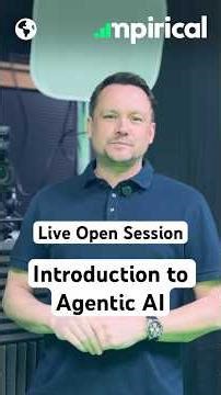 Join our expert trainer, Kevin Moore, for our #LiveSession: Introduction to Agentic AI