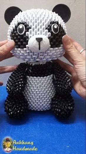 making paper panda stuff | DIY paper panda , 3d origami panda , #ankhanghandmade #diy #craft