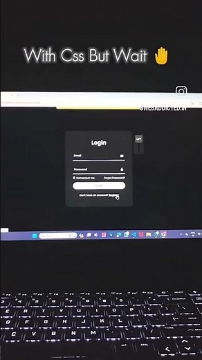 Day-3 How To Make Login Page In Different Types #css#html#js#dsa#webddevloper#ai#viral