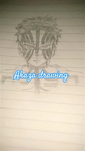 how to draw akaza drawing very easy to draw for beginners #shortfeed #drawing #anime #trending