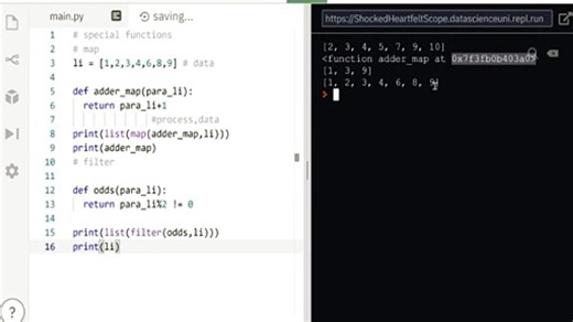 Lecture 75: Python has Special Function Filter