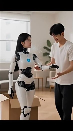 man unbox robot #robot #artificial intelligence # ai generated videos