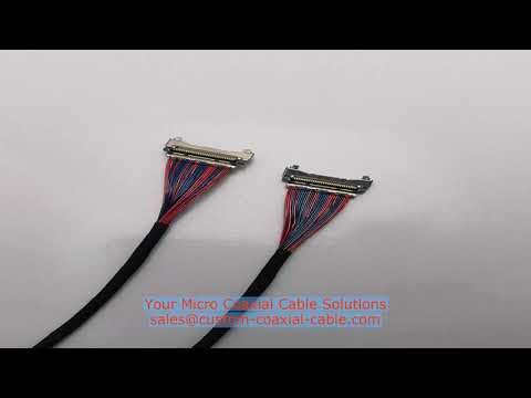 awg-42 micro-coax 10 million flex cycles CONN FFC 20POS 0.5MM SMD R A 40p VESA 2 Channel LVDS Cable