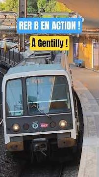 🚆AMBIANCE TRAINS : RER B EN PLEINE COURBE À GENTILLY ! #trains #action #rer #rerb #station #railway