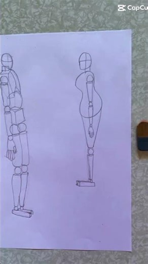 Effect on my traditional draw human_shape sketchbook