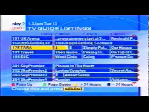 Sky Digital Menu 1999