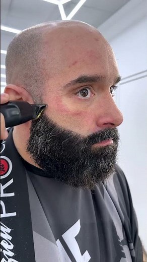 Fastest Sideburn Fade Hack for Bald Bearded Men 💈🔥