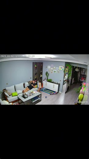 一眨眼孩子长大了#监控下的一幕 #爸爸的小情人