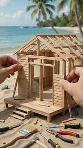 Tiny Beach House Build! 🏖️🏠 #TinyHouse #BeachHouse