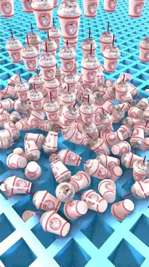 Frappuccino Falling Into The Void #satisfying #simulation #asmr