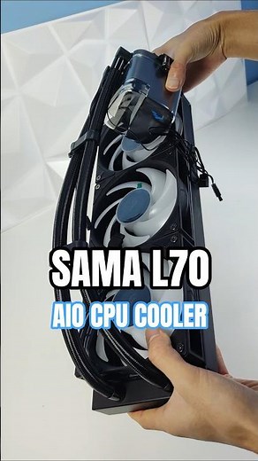 SAMA L70 360 AIO CPU Cooler 💦👍 with 3 Pre-installed ARGB cooling fans and Infinity Mirror Design