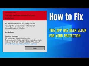 How to Fix This App has been blocked for your protection in Windows 10