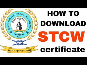 How to download STCW certificate | Basic training certificate | stsdsd certificate
