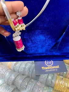 Diamond cut simple locket set 💖 Imported from India Available | Traditional Jewellery