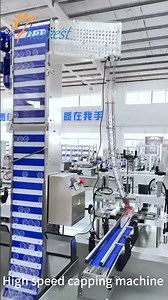 Plastic Cover High Speed #Capping Machine , Automatic Plastic Lid Capper Machine with #cap #Loader