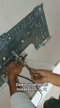 Daikin inverter AC installation process 🪛🛠️.. #ac #daikin #tecnician #youtube