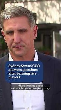 Swans CEO answers questions after banning five players | ABC NEWS