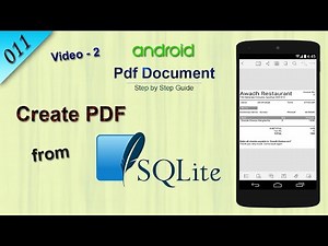 #2 How to create pdf invoice from SQLite database in android