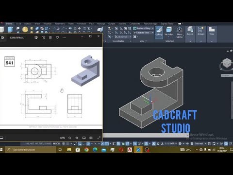 AutoCAD 3D Tutorial for Beginners | Easy Mechanical Part Drawing to 3D Model