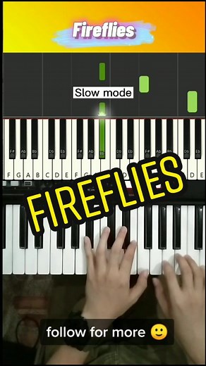 Fireflies Piano Tutorial 🎹🎹🎹 #TikTokSkwela #LearnOnTikTok #firefliesowlcity
