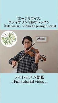 (切抜/Clip)エーデルワイス, ヴァイオリン指番号レッスン, サウンド・オブ・ミュージック, Edelweiss, Violin fingering tutorial,Sound of Music