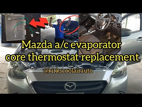 2015 Mazda demio a/c evaporator core temperature thermostat replacement (Mazda3 Mazda6)