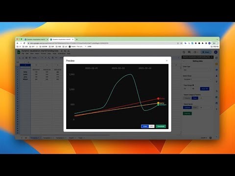 How to convert data in google sheets into a dynamic trend chart?