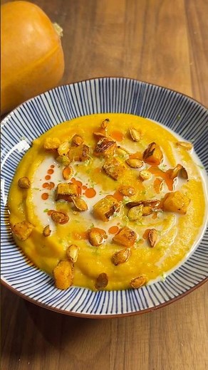 Butternut Squash Soup with Ginger, Coconut & Lime