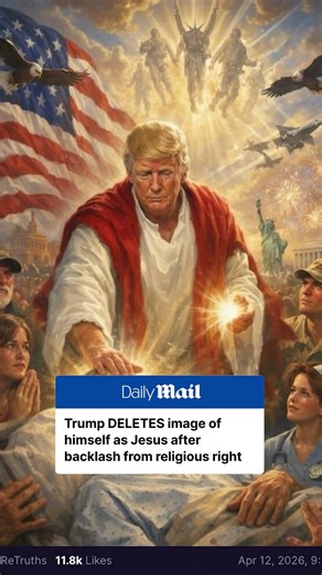Trump deletes image of himself as Jesus after backlash
