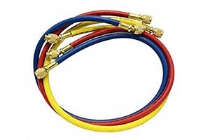 Imperial Tool 805MRS Hi-Performance Polarshield Charging Hose with Standard 1/4" Fittings, 5 Feet, Blue, Yellow, Red