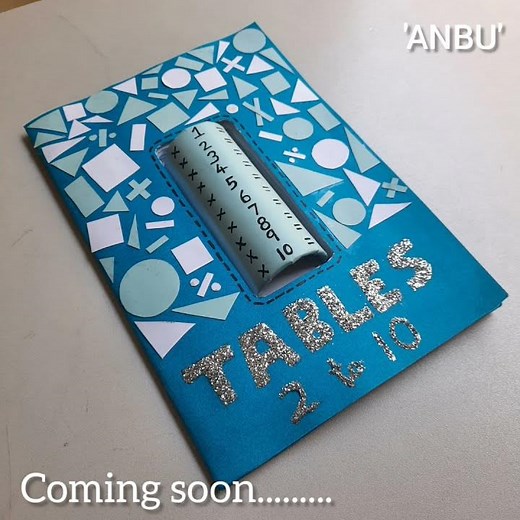 How To Make Staple Free Booklet | Booklet For Tables | School Activity | Project #shorts #booklet