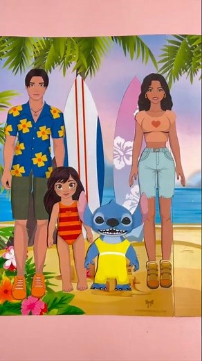 Lilo And Stitch Paper Dolls #dollcrafts #barbie #liloandstich