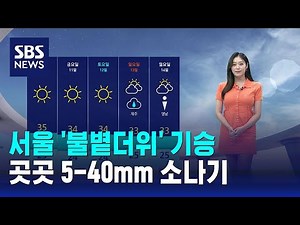 [날씨] 서울 '불볕더위' 기승…곳곳 5-40mm 소나기 / SBS