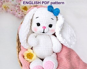 DIY Crochet Plush Bunny PATTERN PDF - Easy Amigurumi Bunny Pattern - Etsy