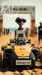 98 reactions | Fast & Curious: Alien on the Sand Track  #alien #alienart #fastcars | A-i | Facebook
