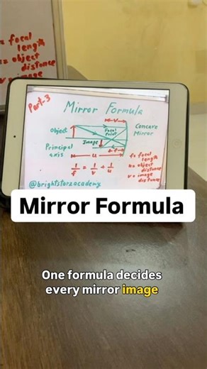 Part 3: Mirror Formula in 30s | Class 12 Physics 🪞#mirrorformula #physicsrevision #rayoptics