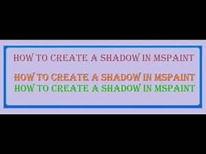 How to create a shadow in Ms-paint