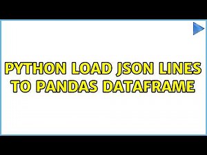 Python Load Json Lines to Pandas Dataframe