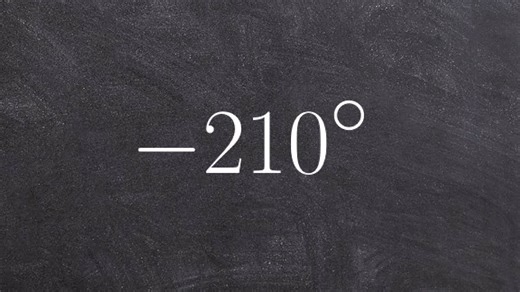 How to determine one positive and one negative coterminal angle