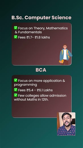BCA vs BSc Computer Science in 2026 🔥 Which Should You Choose? #shorts