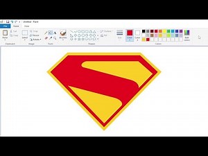 How to draw the Superman (2025) logo using MS Paint | How to draw on your computer