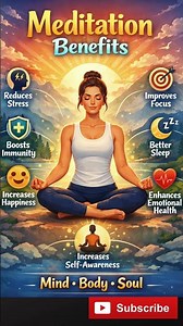 Meditation Benefits 🧘‍♂️ Daily Meditation for Stress Relief & Mental Peace #meditation