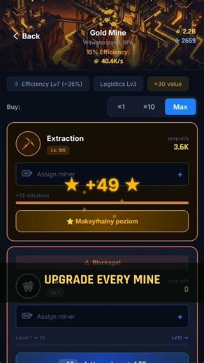 Build your mining empire from ONE pickaxe ⛏️💰 #shorts